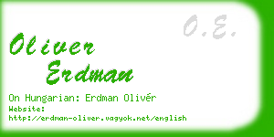 oliver erdman business card